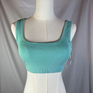 Lab Joy Women's Built In Jersey Sports Bra - Color Turquoise Green Size XXSmall